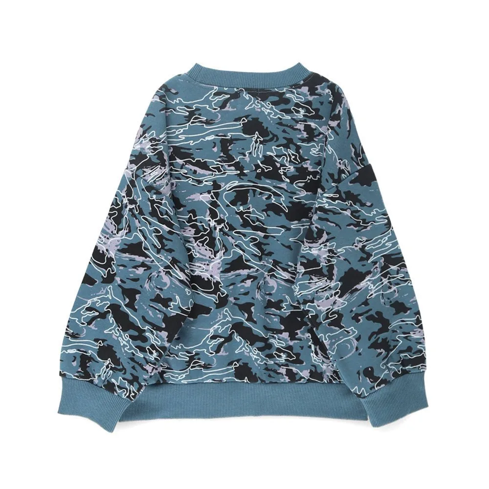картинка Свитшот с различными графическими принтами Branshes, 21_Blue Camouflage от магазина Одежда+