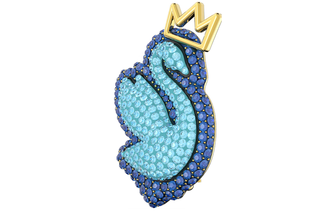 картинка Брошь "Лебедь" для женщин Swan Brooches Swarovski, синий от магазина Одежда+