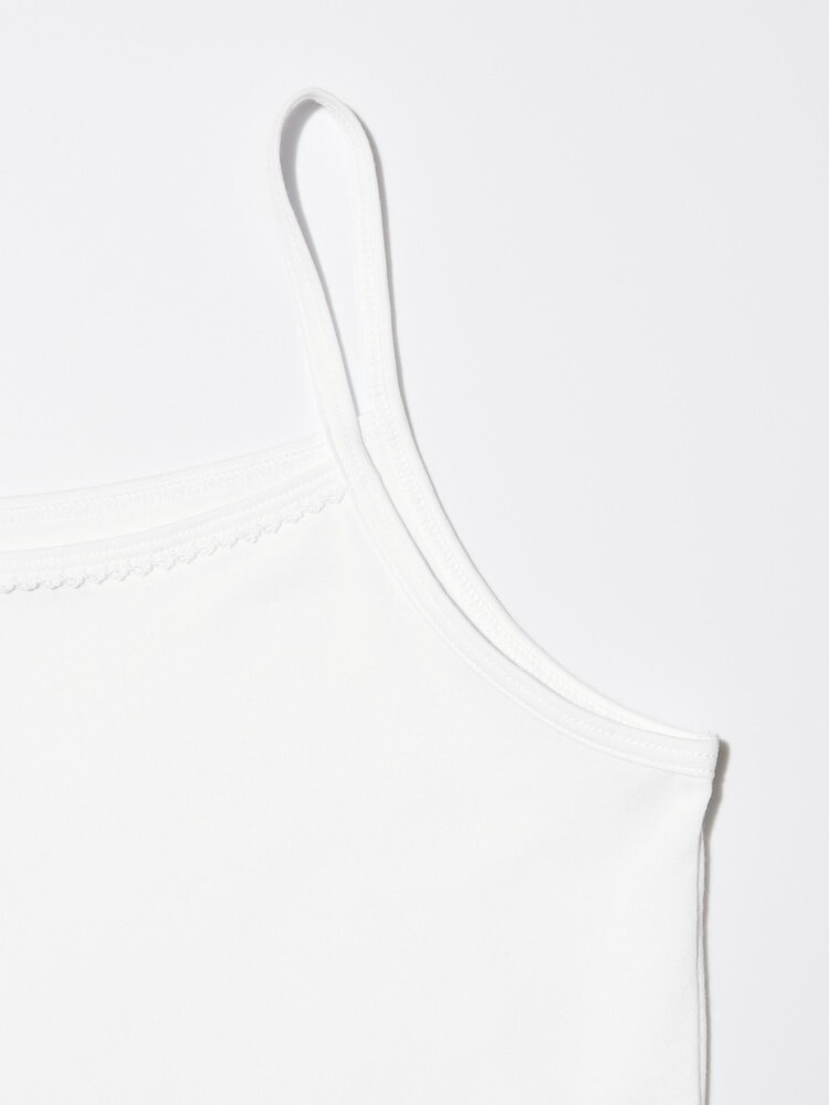 картинка Майка хлопковая для девочек Uniqlo, цвет 00 белый от магазина Одежда+