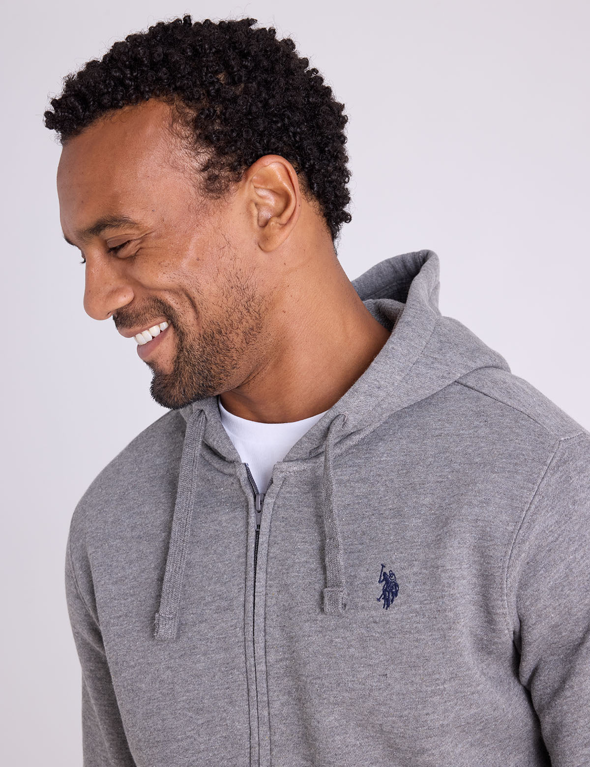 картинка Худи U.S. Polo Assn Full Zip Lined, серый от магазина Одежда+