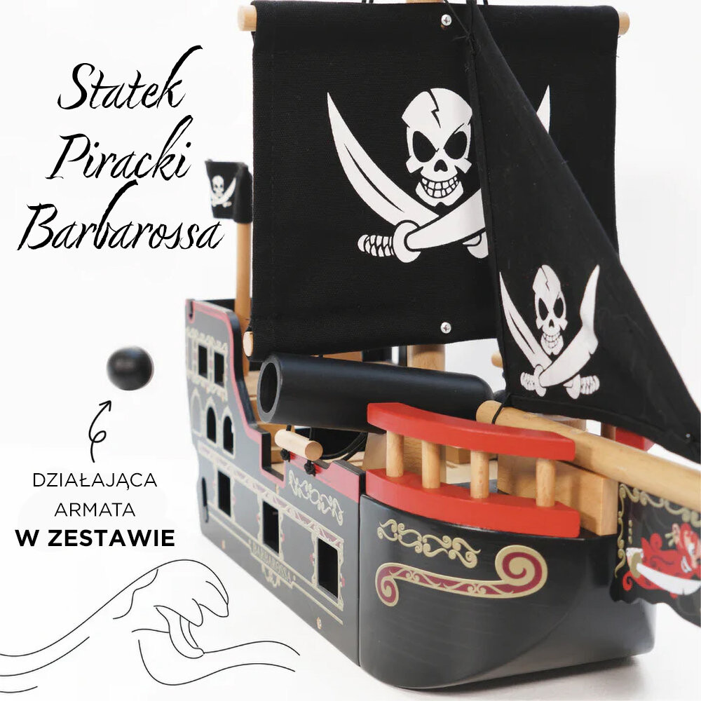 картинка Деревянный пиратский корабль Barbarossa Le Toy Van от магазина Одежда+