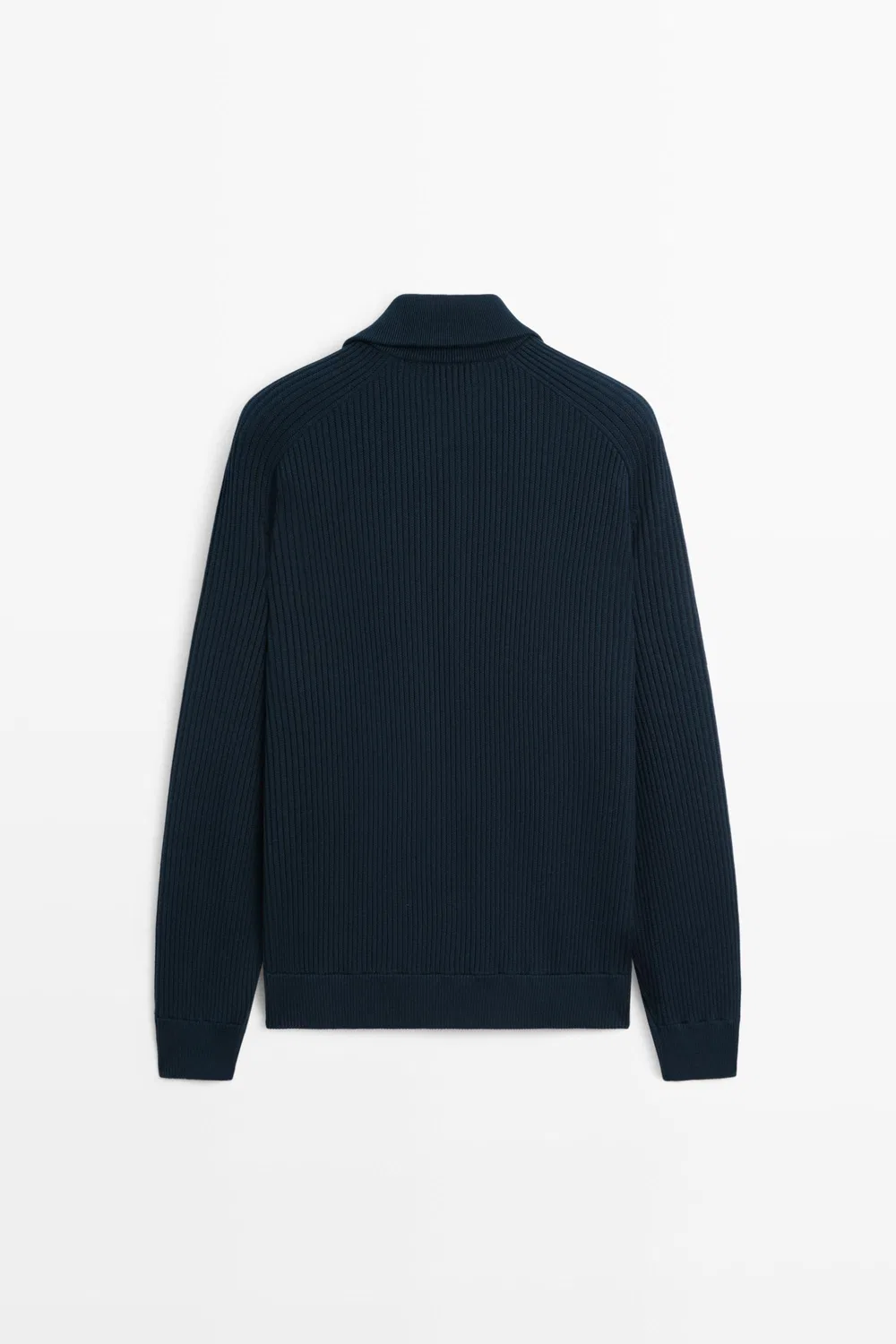 картинка Кардиган Massimo Dutti 100% Cotton Ribbed Knit, темно-синий от магазина Одежда+
