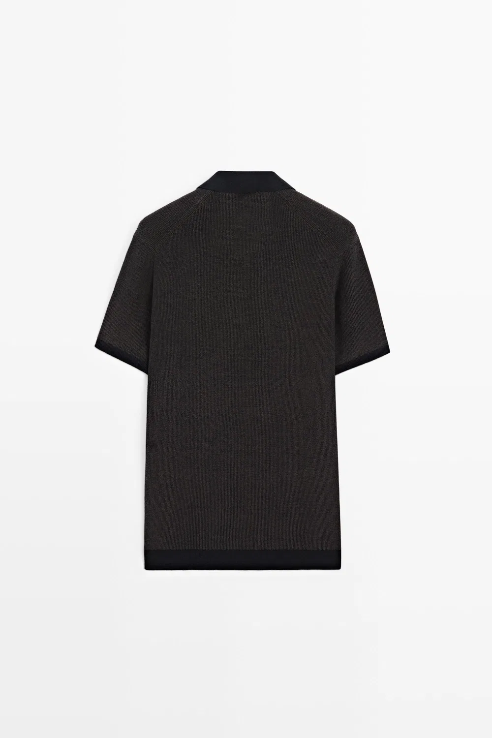 картинка Поло-свитер Massimo Dutti 100% Cotton Knit, темно-синий от магазина Одежда+