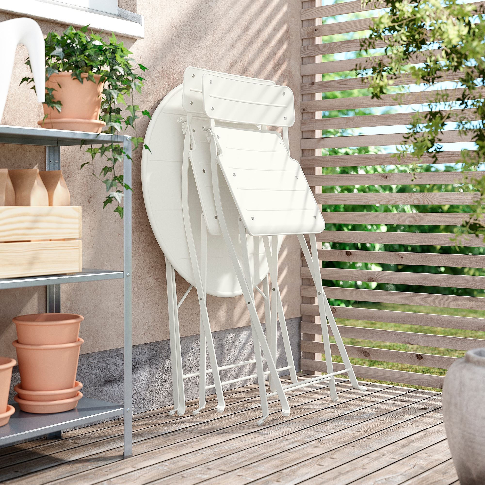 картинка Складной стол SUNDSÖ IKEA, 65x65, белый от магазина Одежда+