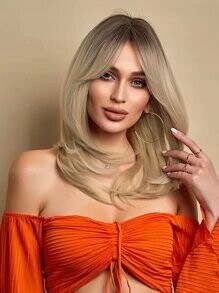 картинка Многослойный парик блондинка, натуральные парики, inna от магазина Одежда+