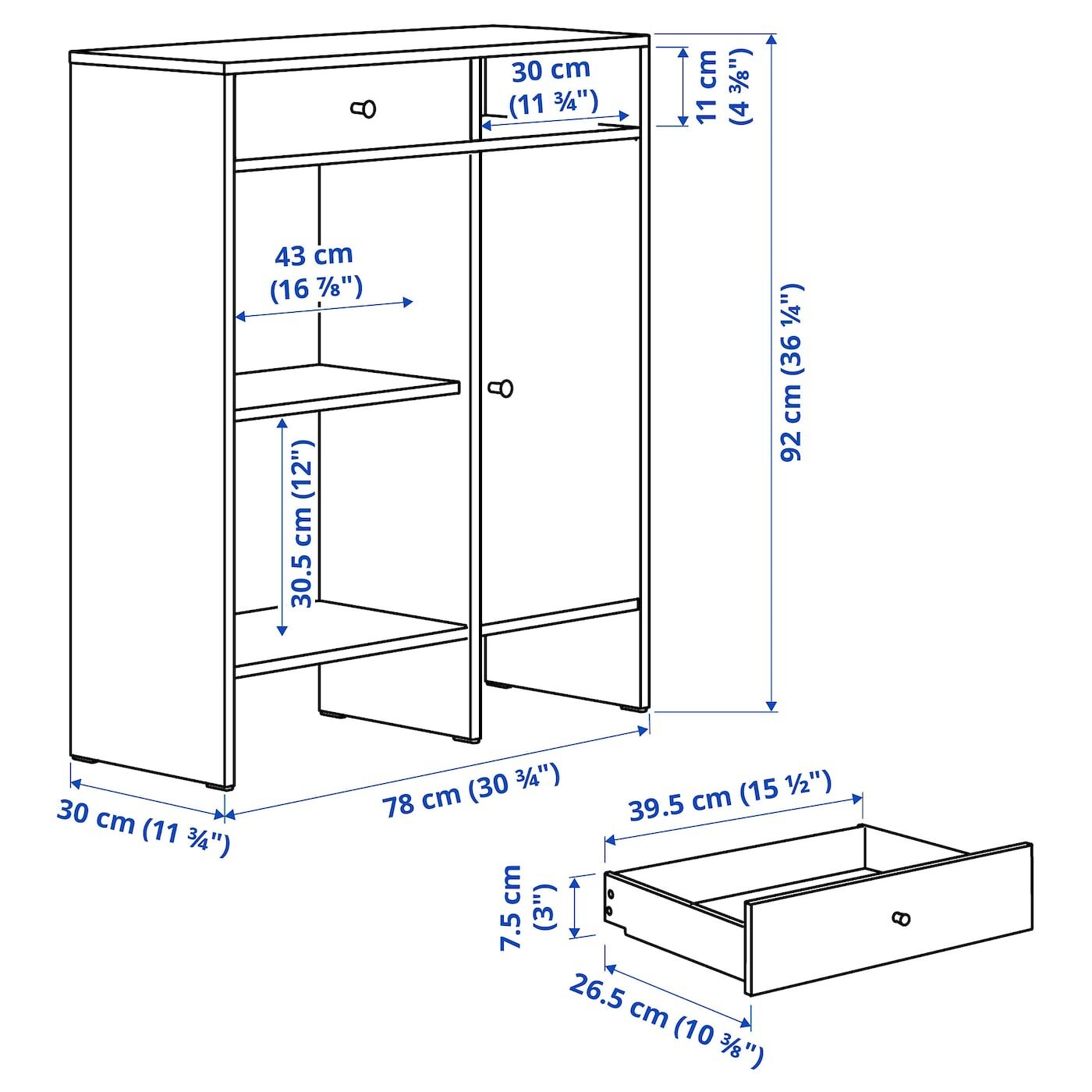 картинка Комод Ikea Baggebo, 78х92 см, белый от магазина Одежда+