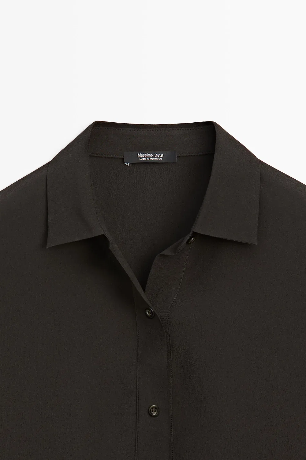 картинка Рубашка Massimo Dutti Flowing Button-Up, шоколадный от магазина Одежда+