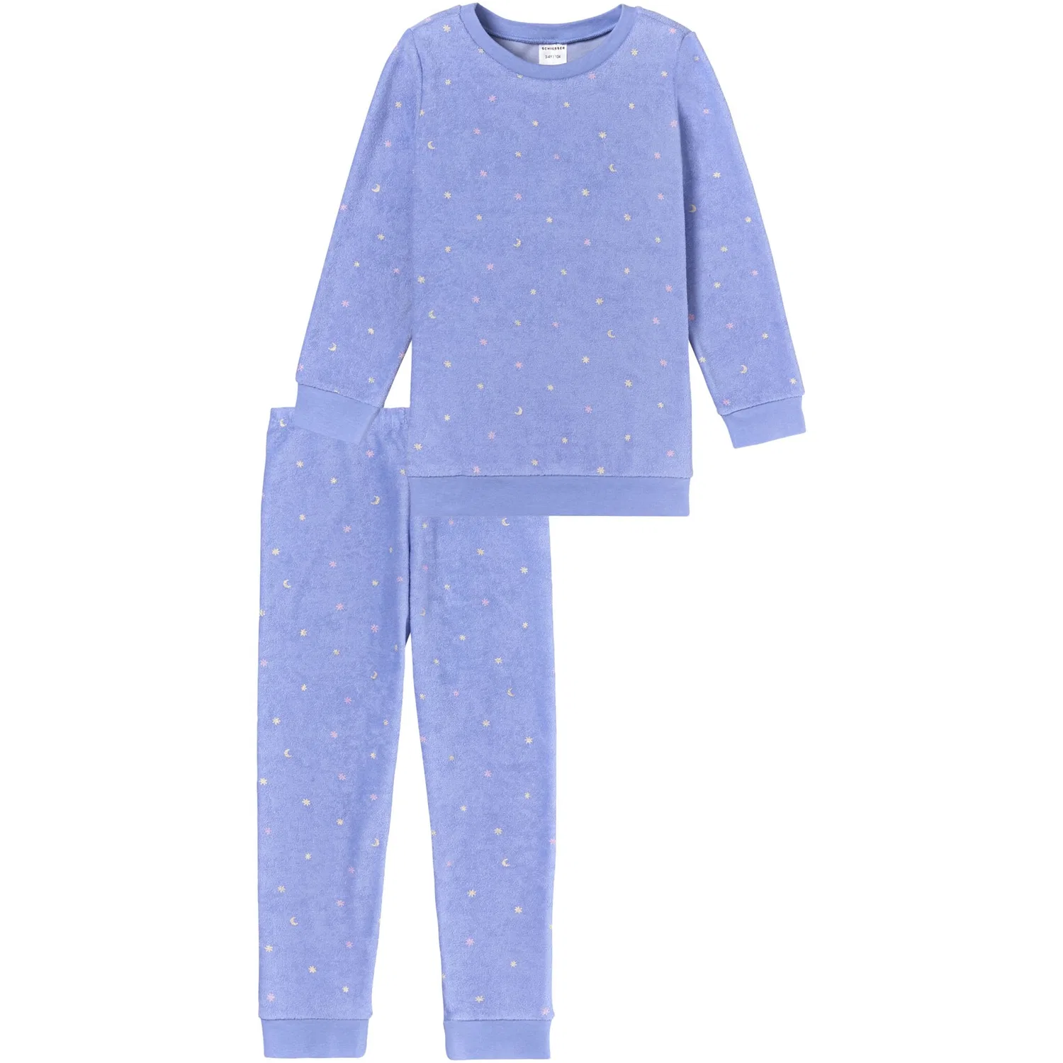 картинка Детская длинная пижама с принтом Girls World Schiesser, Lilac от магазина Одежда+