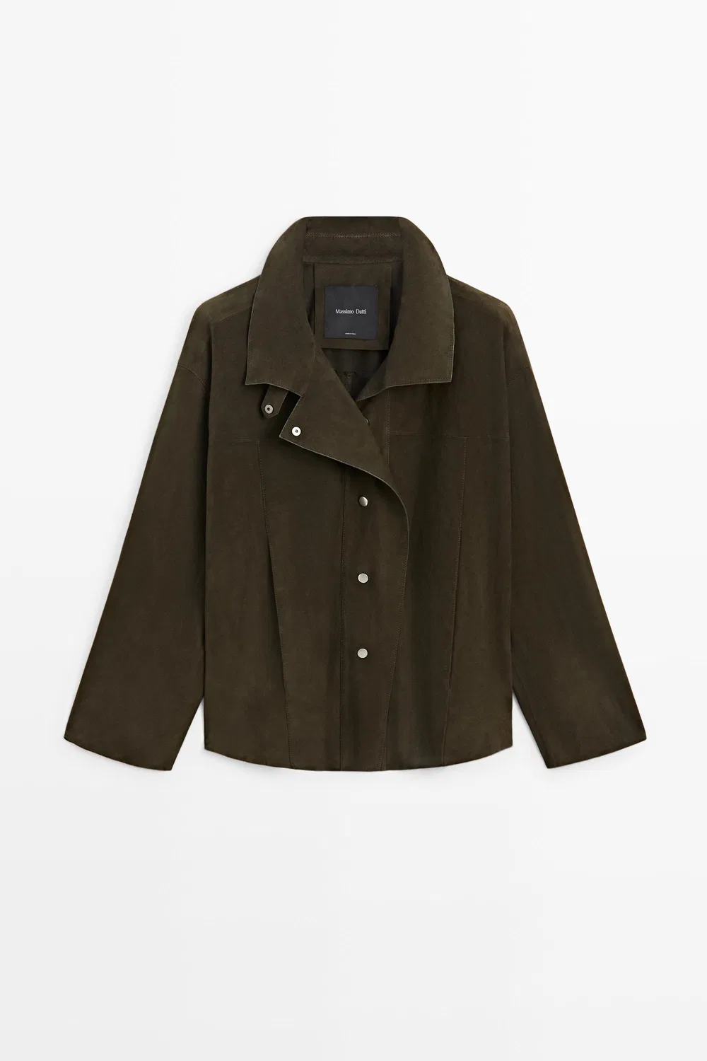 картинка Куртка Massimo Dutti High-Neck Suede, хаки от магазина Одежда+