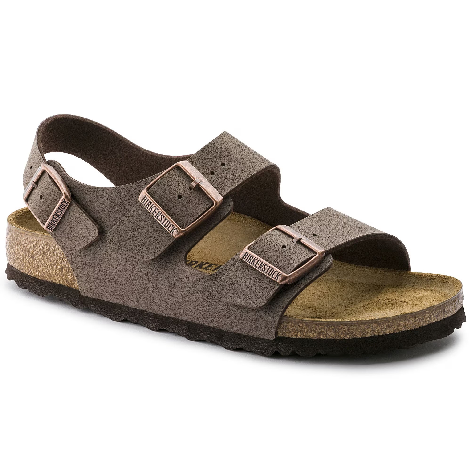 картинка Сандалии Birkenstock Milano Birko-Flor Nubuk, коричневый от магазина Одежда+