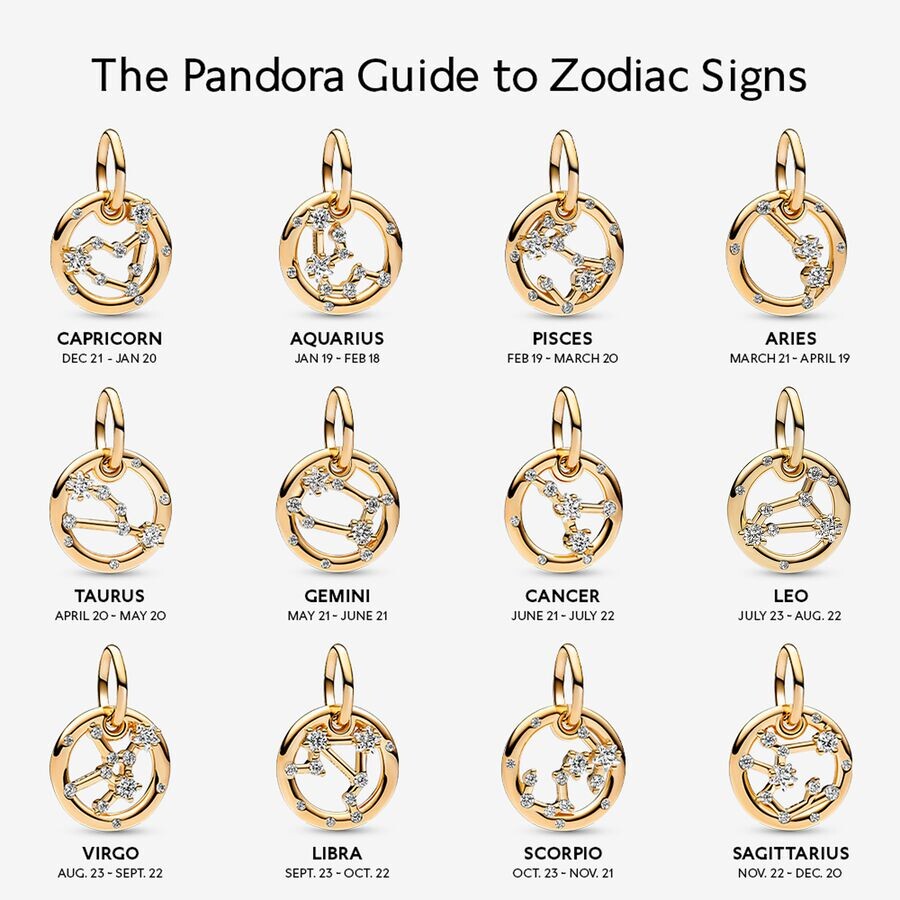 картинка Шарм Pandora Aries Zodiac Dangle, золото от магазина Одежда+