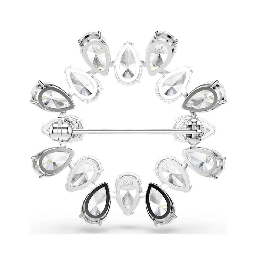 картинка Брошь Swarovski Matrix с грушевидным кристаллом, покрытая родием от магазина Одежда+