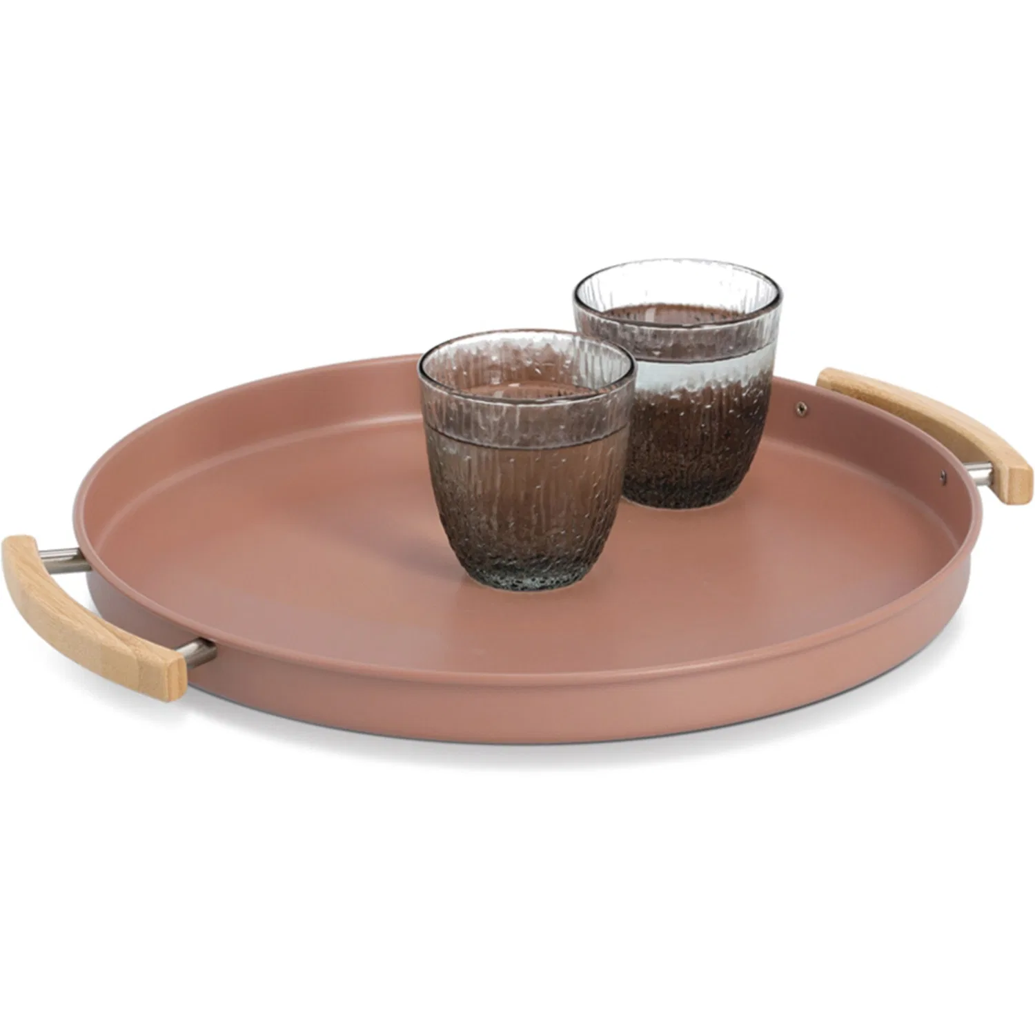 картинка Поднос металлический с деревянными ручками Zeller Present, Mocca от магазина Одежда+
