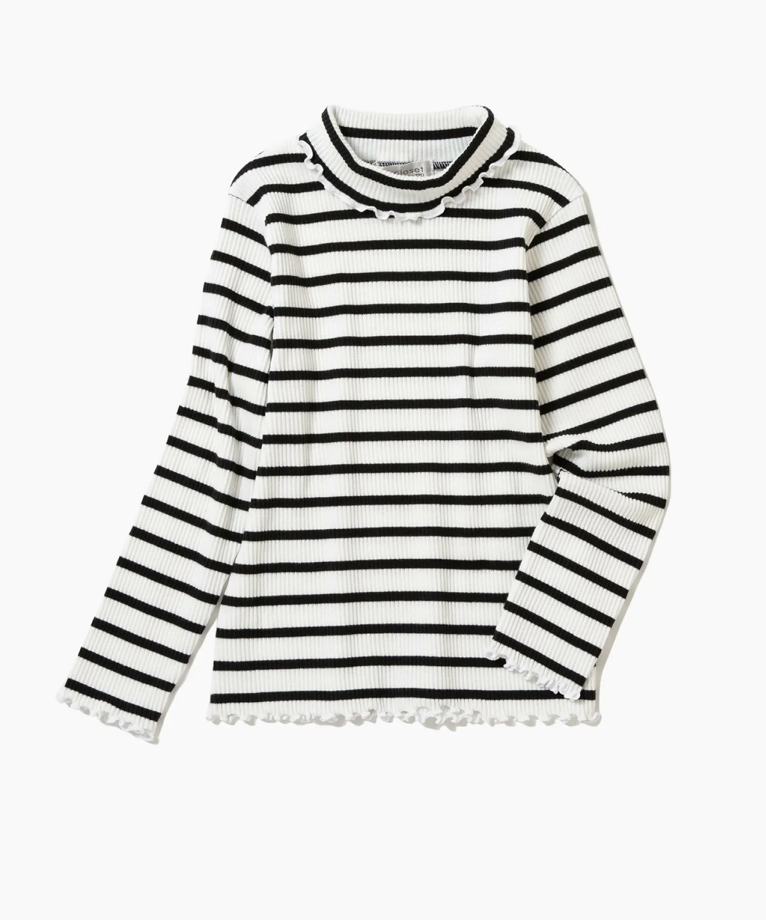 картинка Водолазка в рубчик Ever Closet, White border от магазина Одежда+
