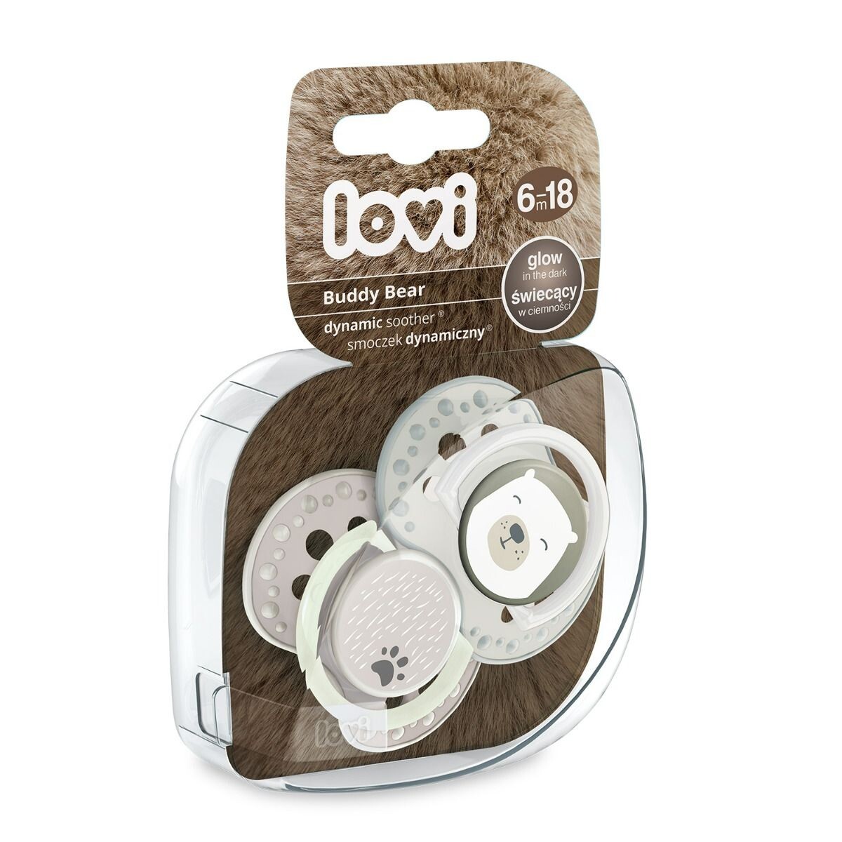 картинка Детская соска Lovi Buddy Bear 6-18m, 2 шт от магазина Одежда+