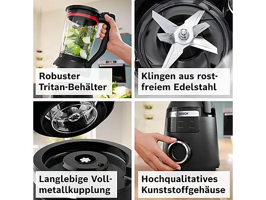 картинка Блендер Bosch MMBD665B1 Serie 6 VitaPower, черный от магазина Одежда+