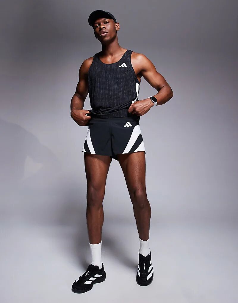 картинка Жилет adidas Running Adizero с черным принтом Adidas Performance от магазина Одежда+