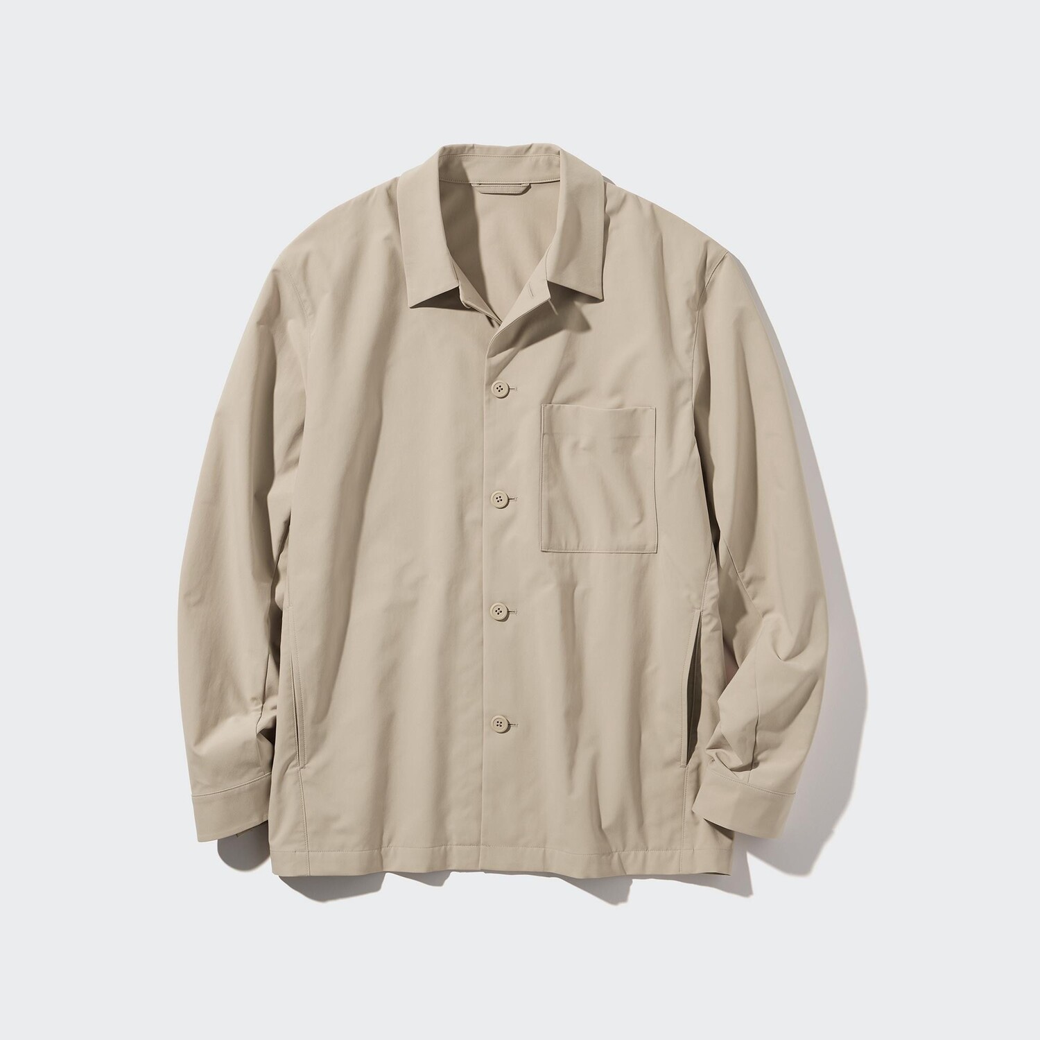 картинка Куртка-рубашка Uniqlo с карманом на груди, 31 бежевый от магазина Одежда+