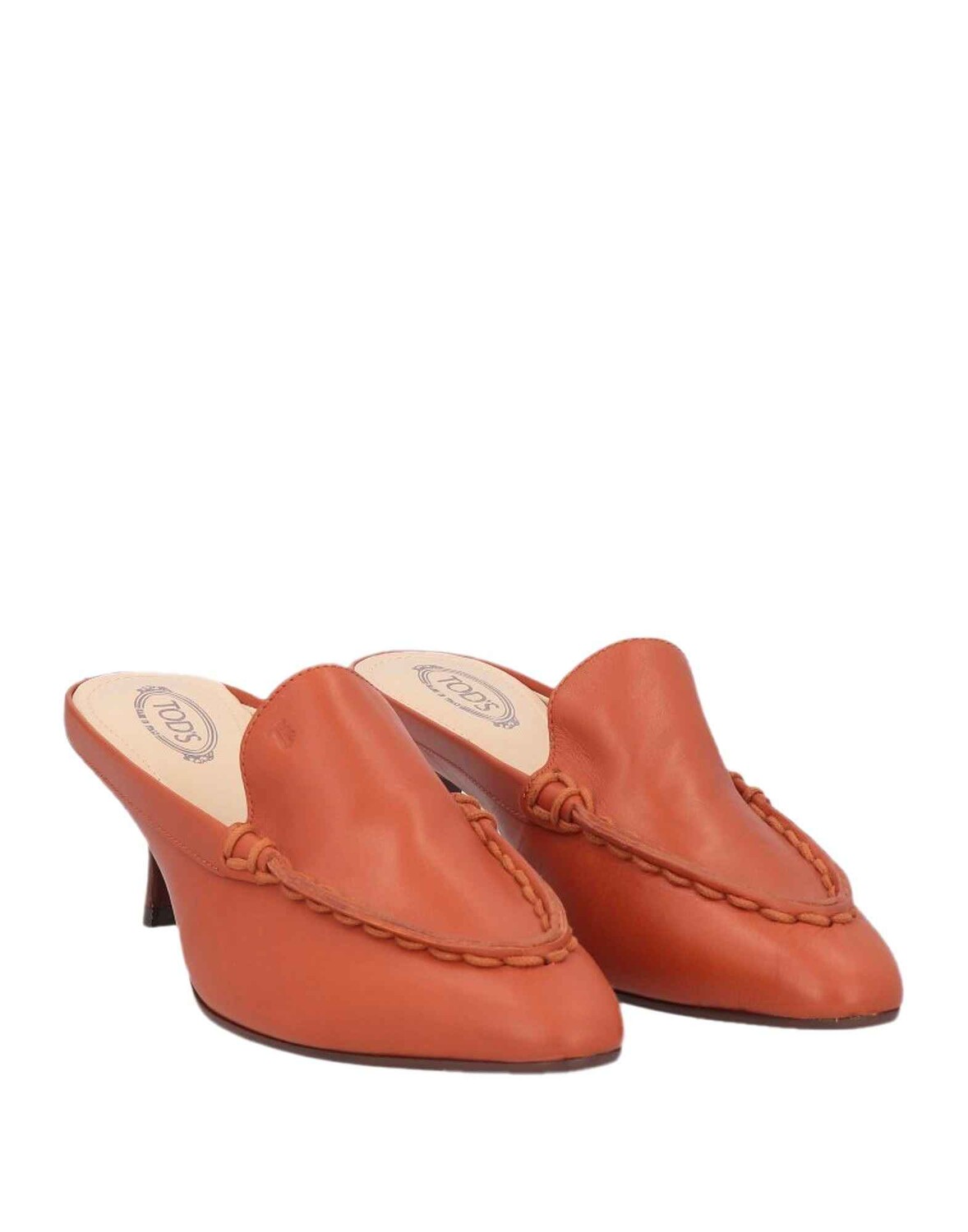 картинка Кожаные мюли Tod's на фигурном каблуке от магазина Одежда+