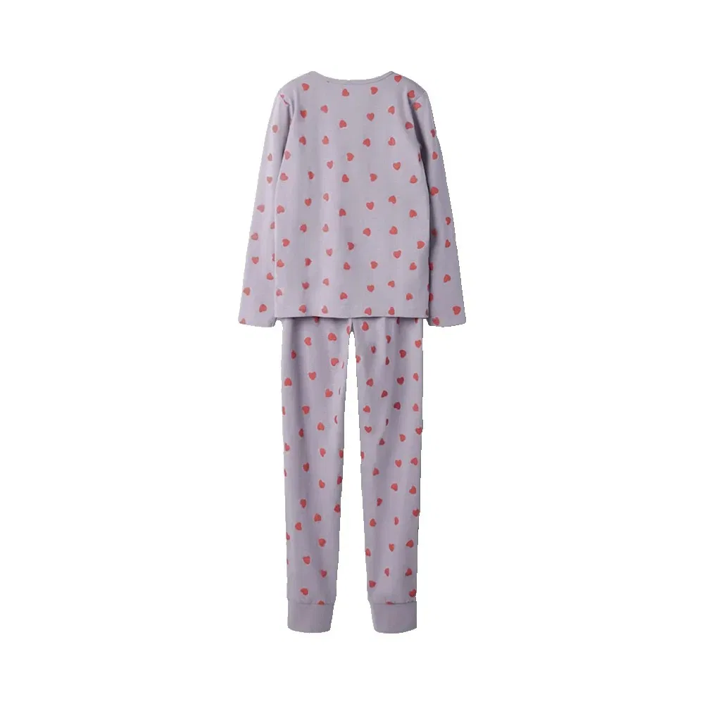 картинка Пижама длинным рукавом Lavender Hearts Name It, фиолетовый от магазина Одежда+