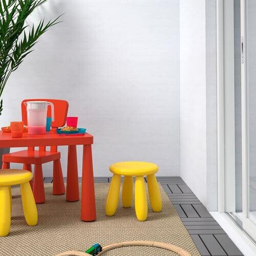 картинка Табурет детский Ikea Mammut, желтый от магазина Одежда+