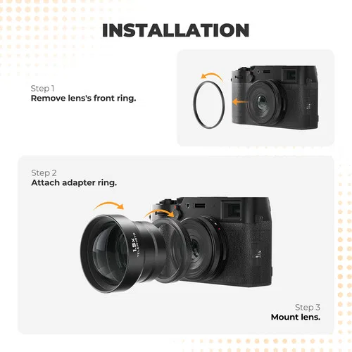 картинка Телеобъектив Freewell 1.5x для серии FUJIFILM X100 (черный) от магазина Одежда+