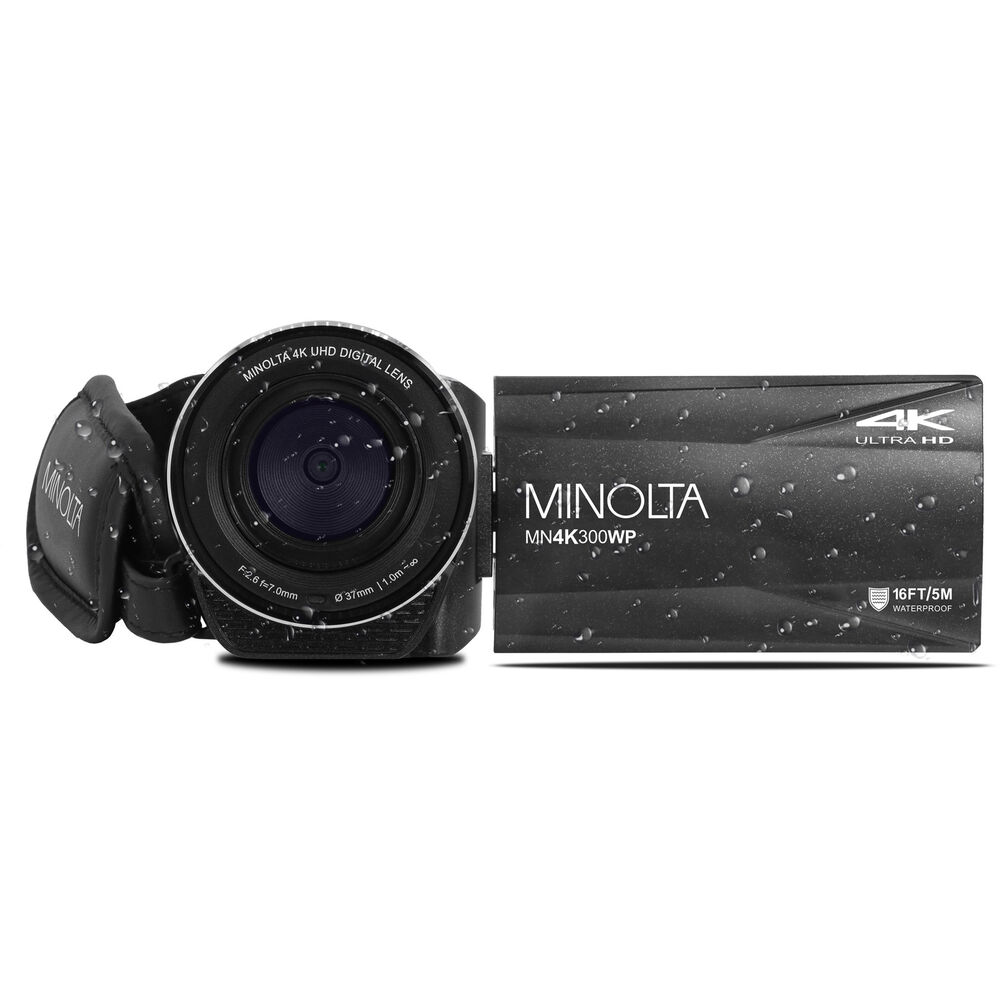 картинка Водонепроницаемая камера Minolta MN4K300WP UHD 4K (черная) от магазина Одежда+