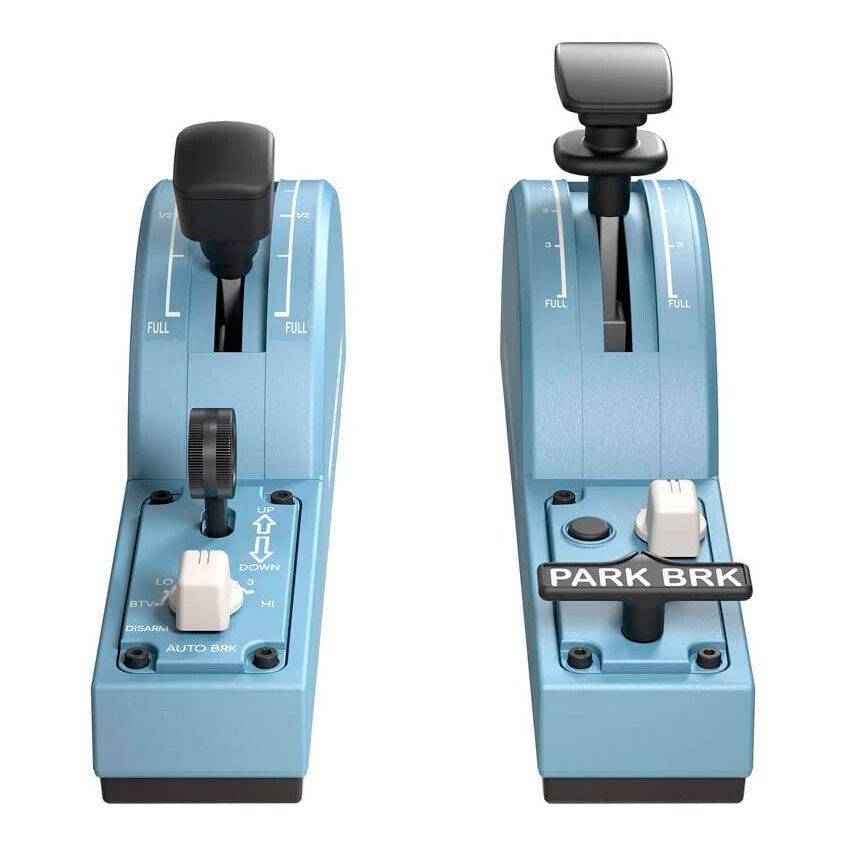 картинка Джойстик Thrustmaster TCA Quadrant Add-on Airbus Edition, синий от магазина Одежда+