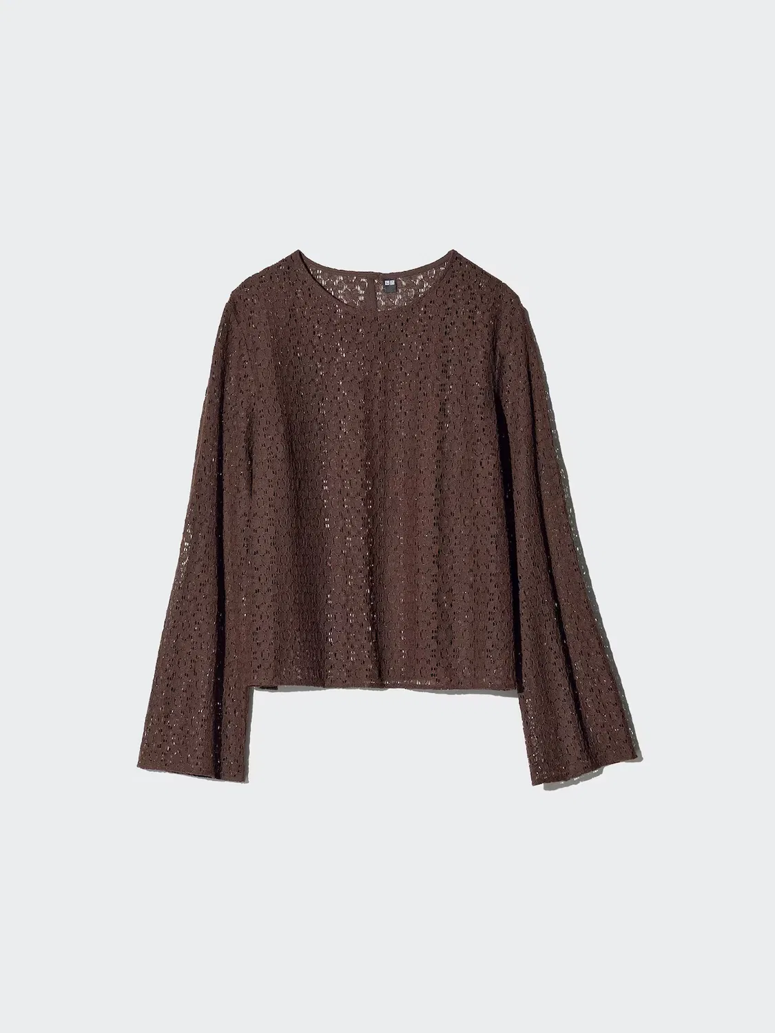 картинка Блузка Uniqlo, кружевная, кремовый от магазина Одежда+