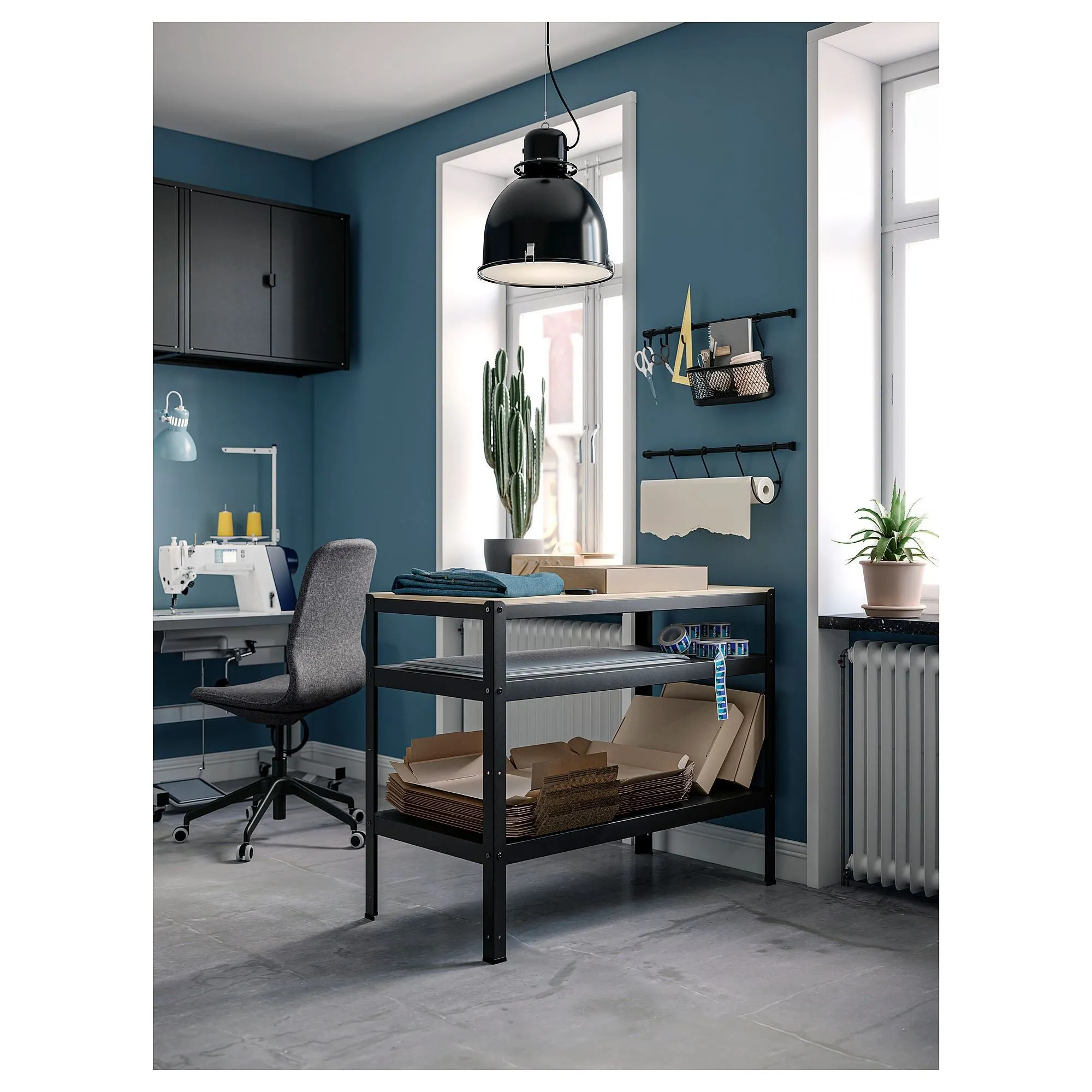 картинка Верстак, черный, 110x55 см, BROR IKEA от магазина Одежда+
