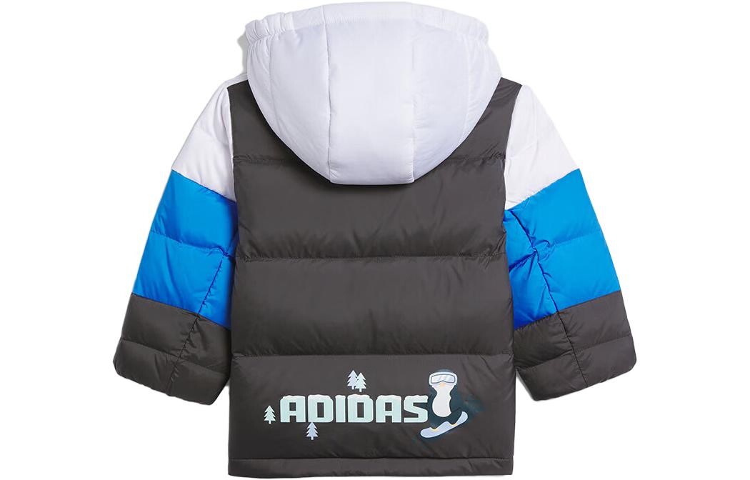 картинка Детский пуховик Adidas, синий/белый/черный от магазина Одежда+