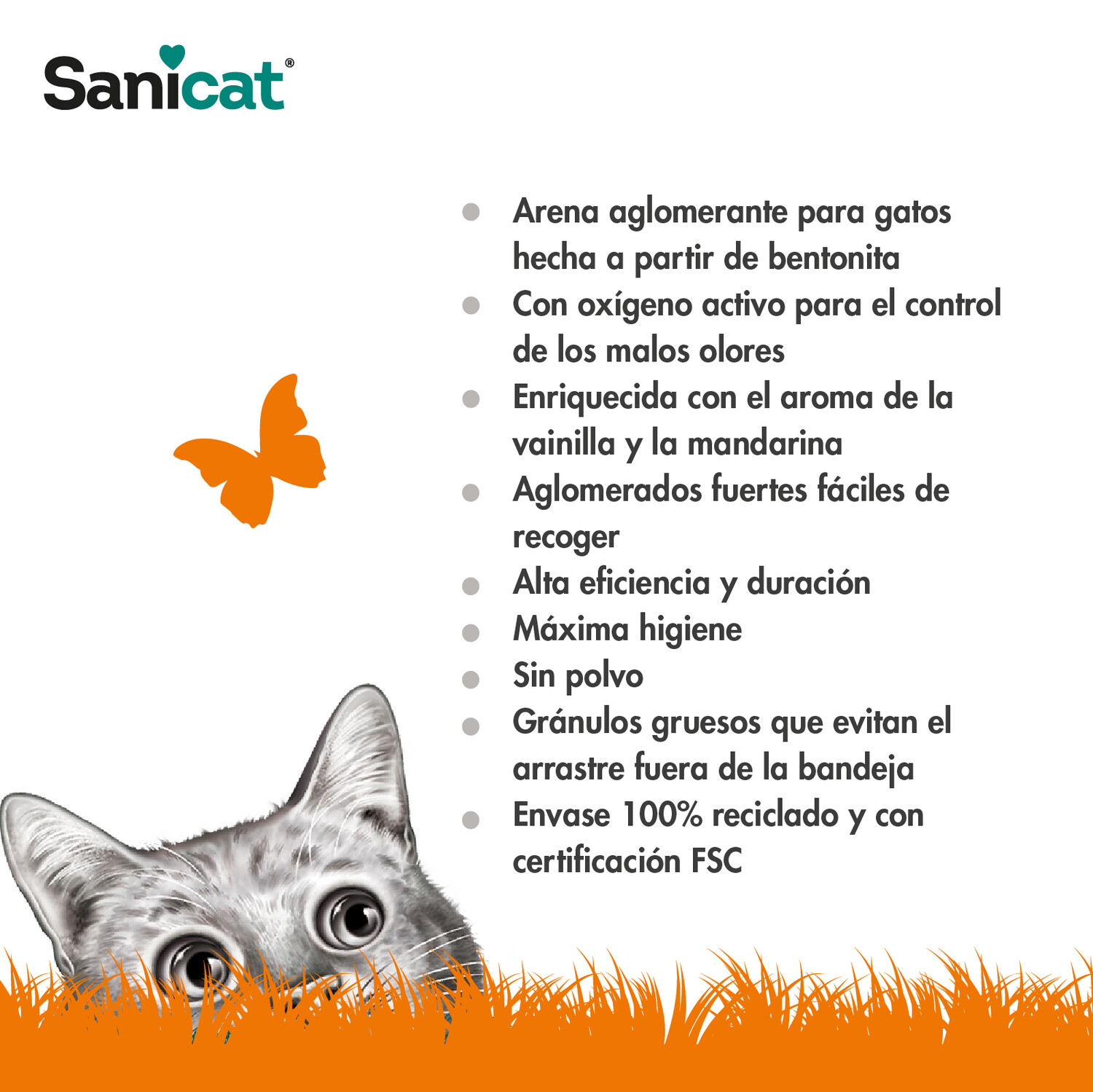 картинка Sanicat Arena Aglomerante Комкующийся ароматный дуэт Vainilla и Mandarina 8л от магазина Одежда+