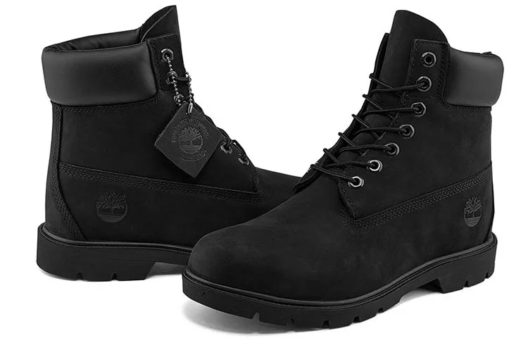 картинка Ботинки мужские Timberland из текстурированной кожи, водонепроницаемые, черные от магазина Одежда+