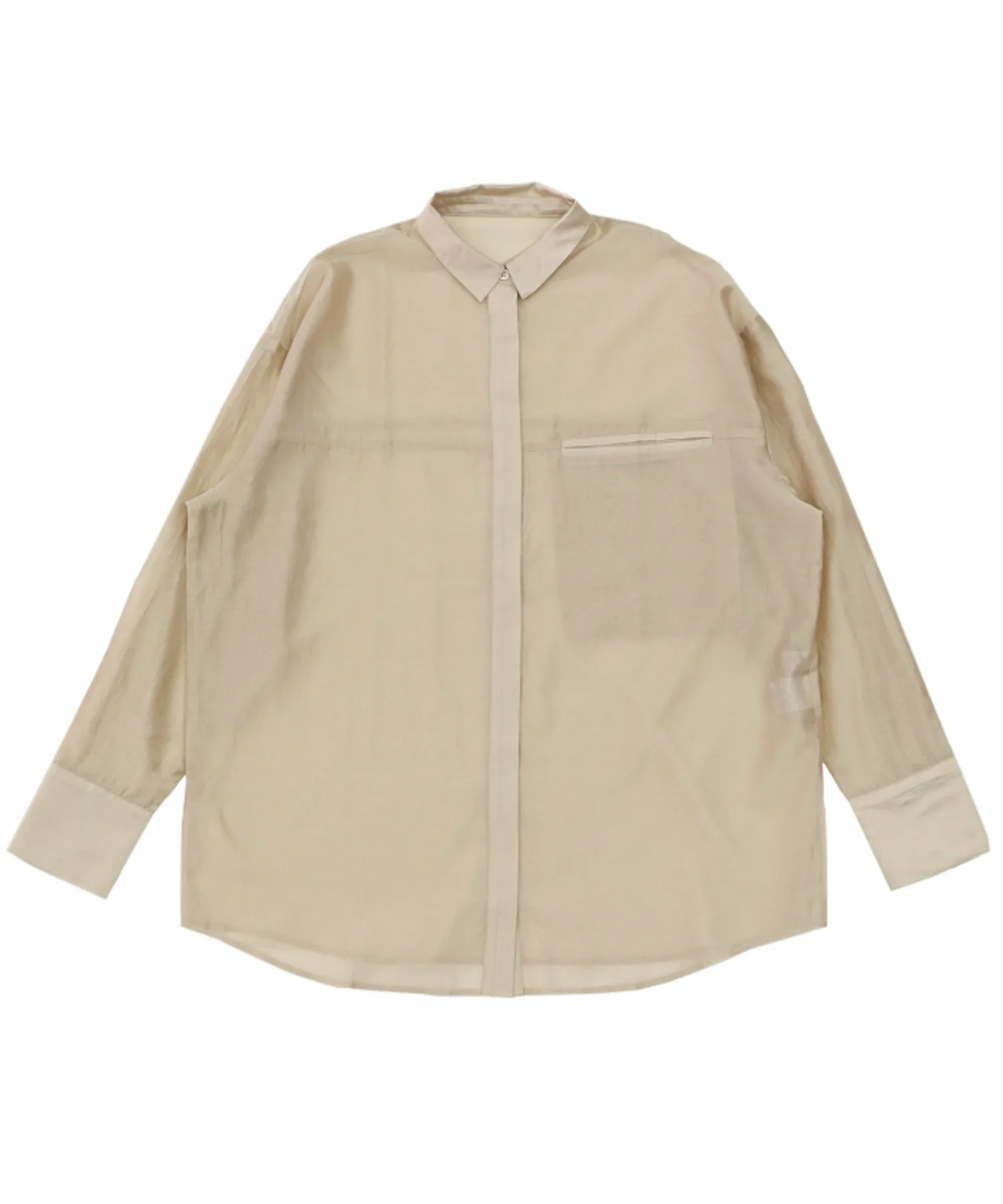 картинка Прозрачная рубашка оверсайз Select Moca, Beige-01 от магазина Одежда+