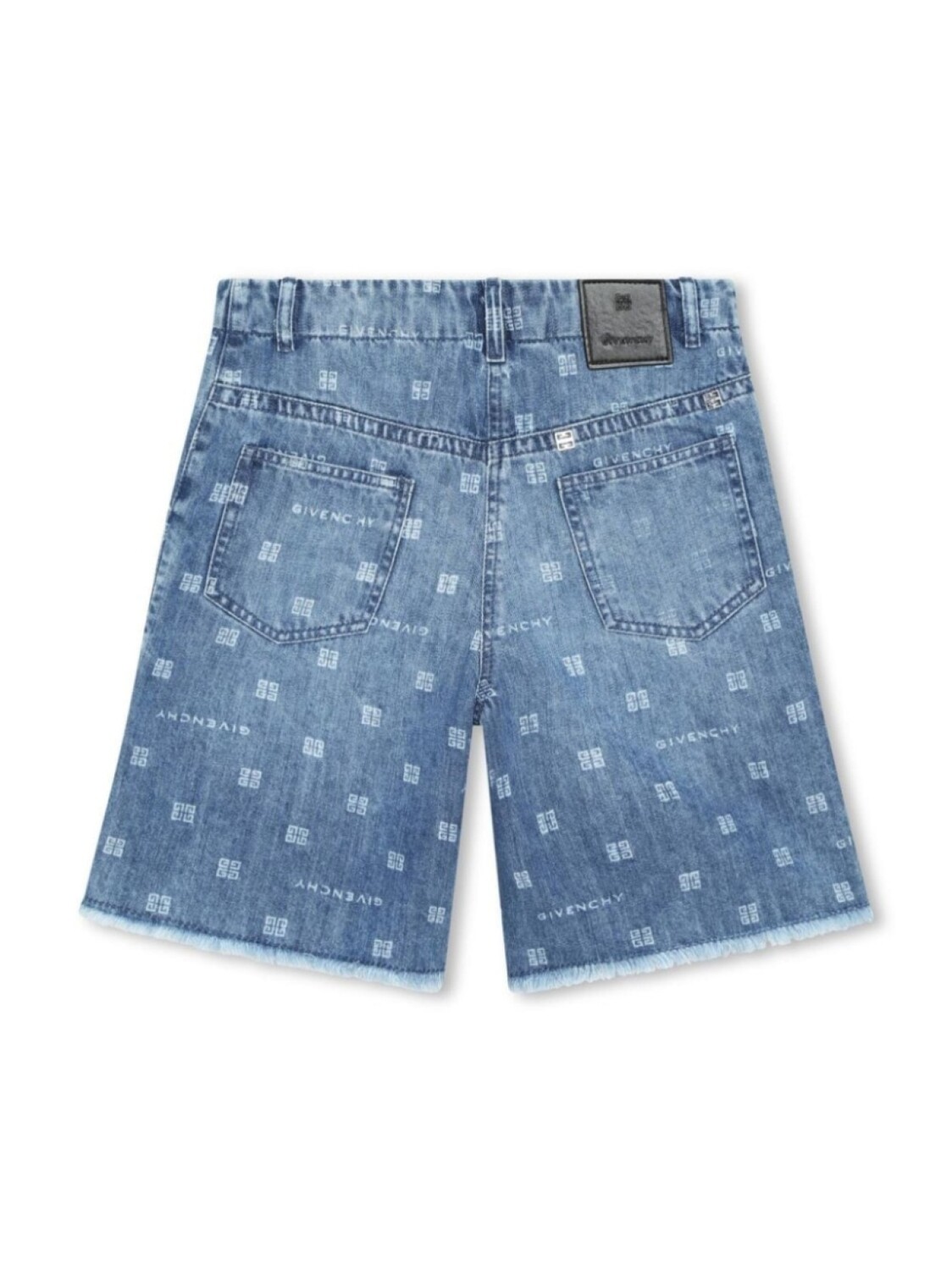 картинка Givenchy Kids джинсовые шорты с узором 4G, синий от магазина Одежда+