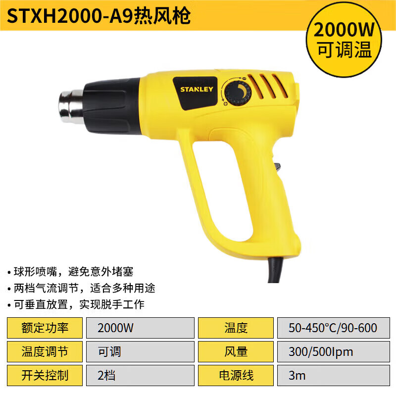 картинка Фен Stanley STXH2000-A9 с насадками от магазина Одежда+