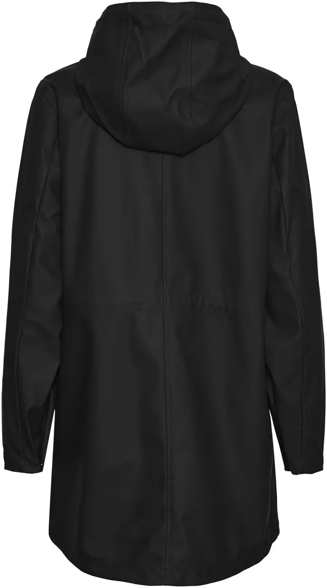 картинка Дождевик Vero Moda "VMMALOU COATED JACKET", с капюшоном, черный от магазина Одежда+