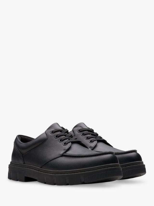 картинка Школьные дерби Clarks Lorcam Edge из кожи, черные от магазина Одежда+