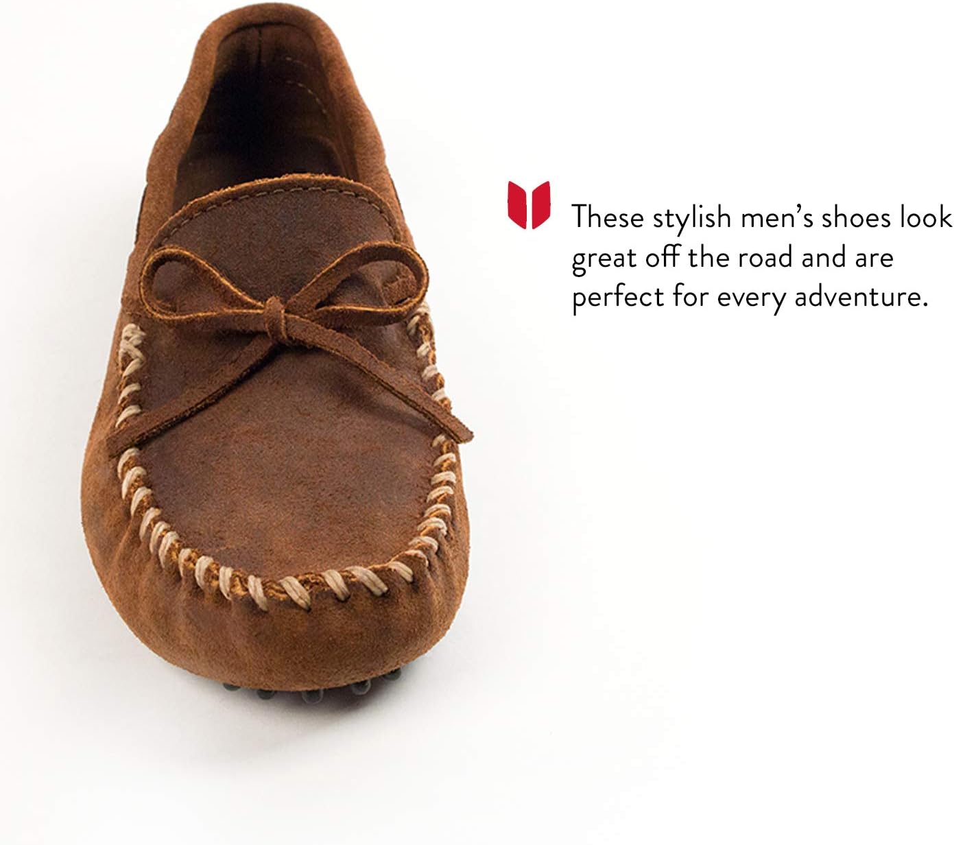 картинка Мужские мокасины Minnetonka из натуральной кожи для вождения, коричневые от магазина Одежда+