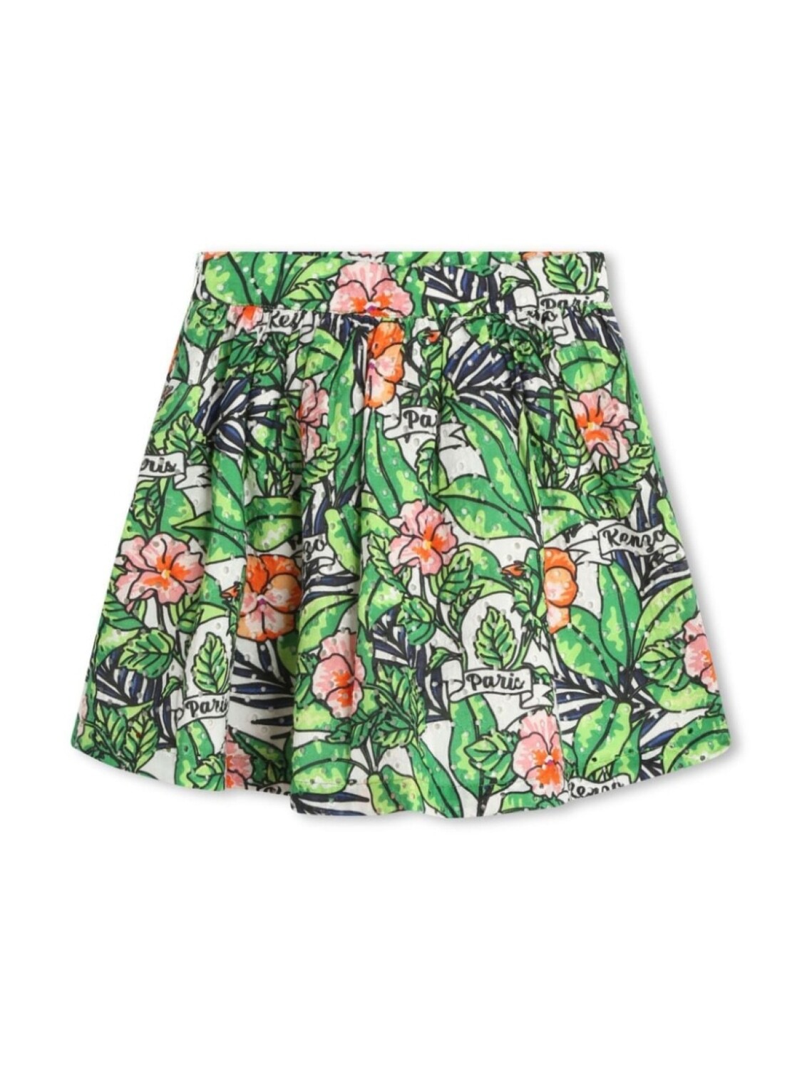 картинка Kenzo Kids юбка с цветочным принтом, зеленый от магазина Одежда+