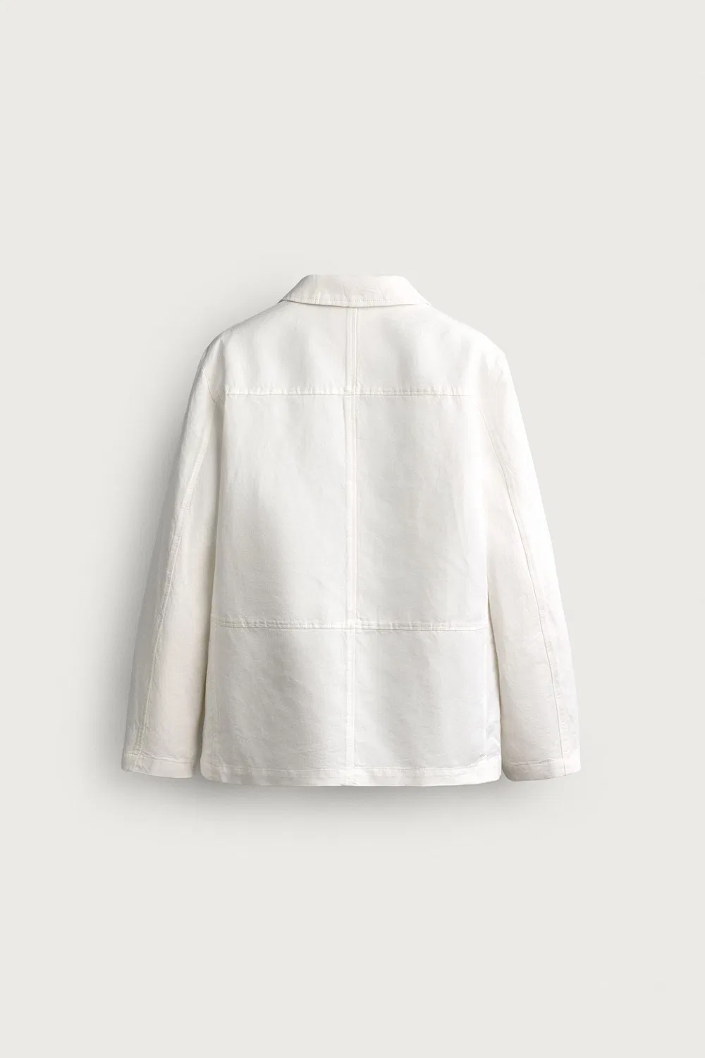 картинка Рубашка-куртка стандартного кроя с карманами ZARA, White от магазина Одежда+
