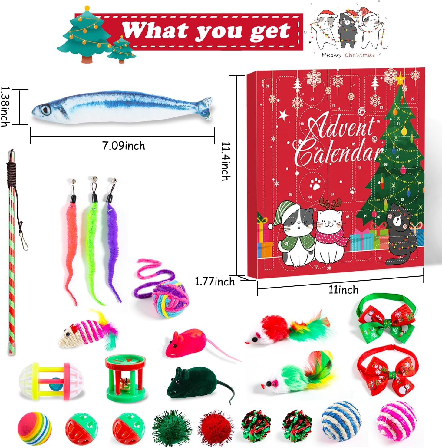 картинка Адвент-календарь Larchio Christmas Cat Lovers 24 Days от магазина Одежда+
