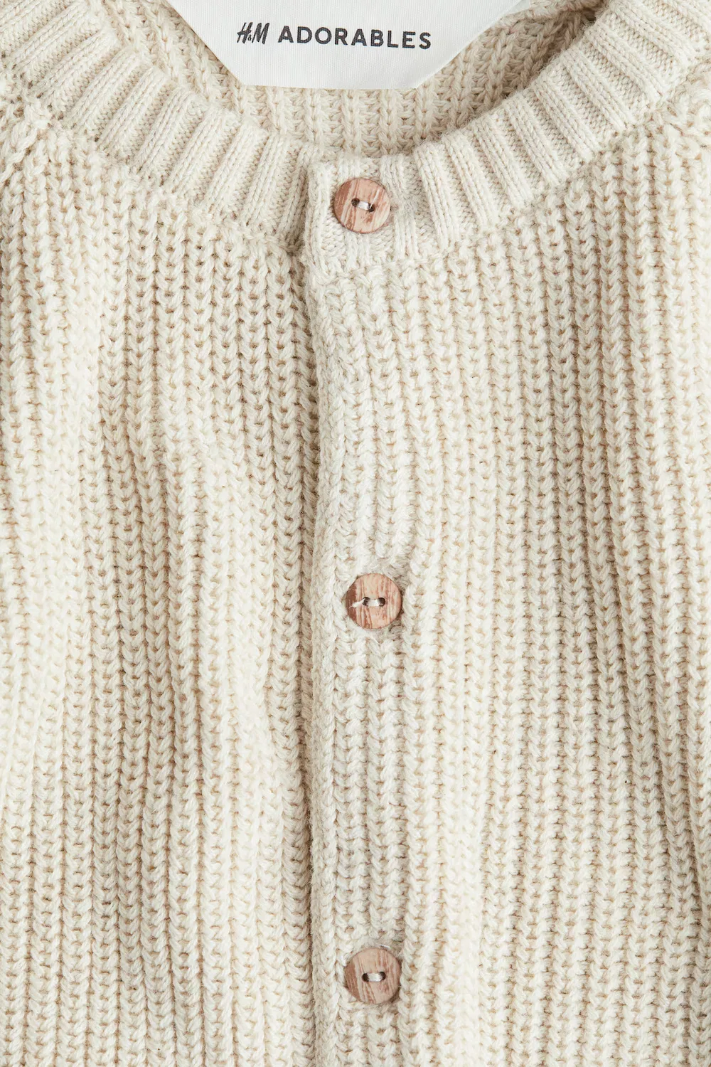 картинка Вязаный кардиган из хлопка H&M, Hellbeige от магазина Одежда+