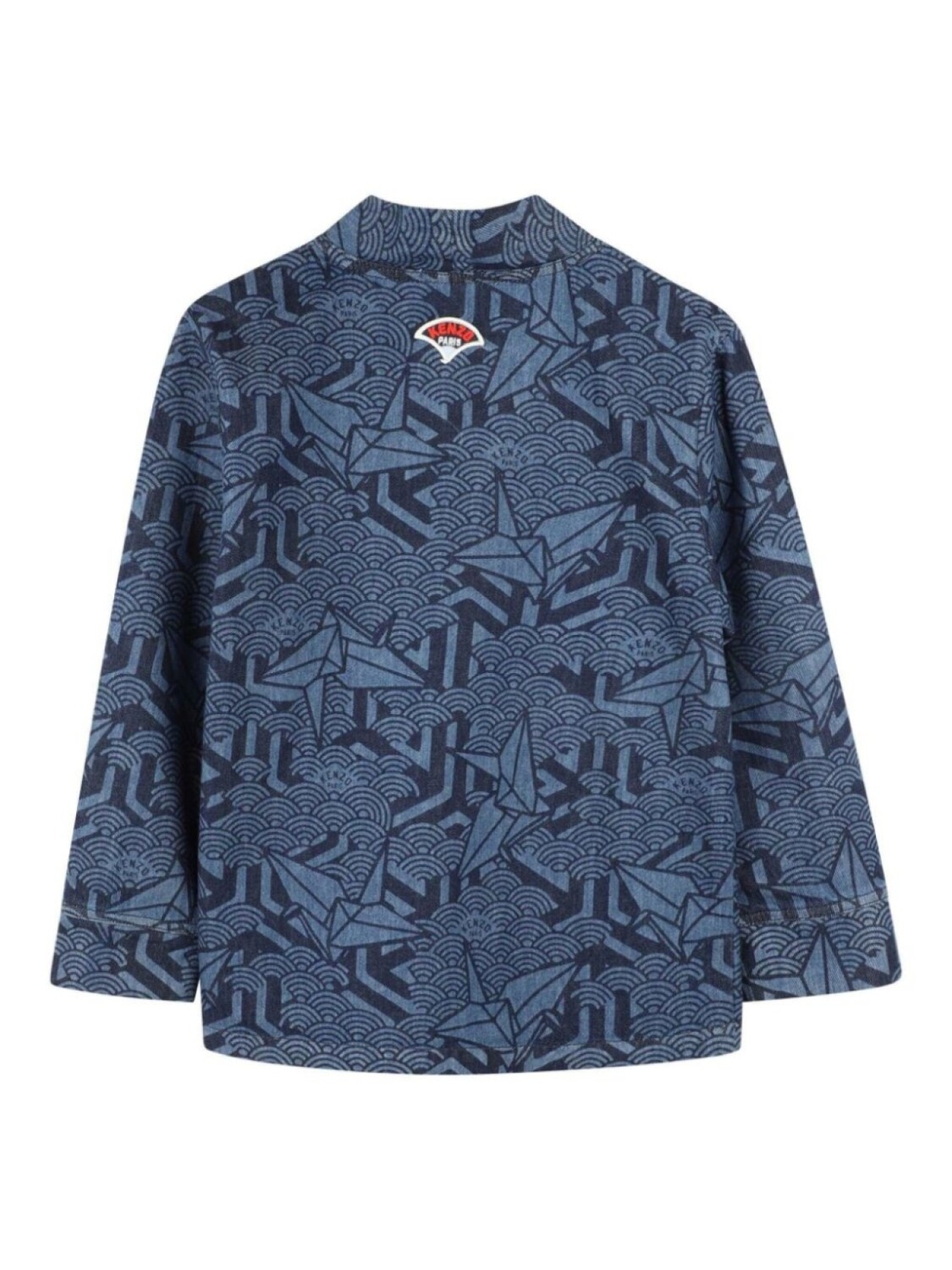 картинка Kenzo Kids джинсовая куртка с абстрактным узором, синий от магазина Одежда+