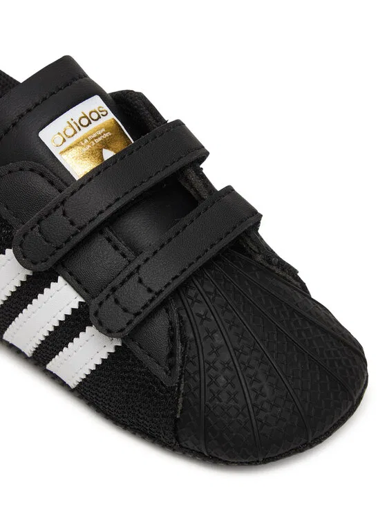 картинка Кроссовки Superstar Crib Adidas, черный от магазина Одежда+