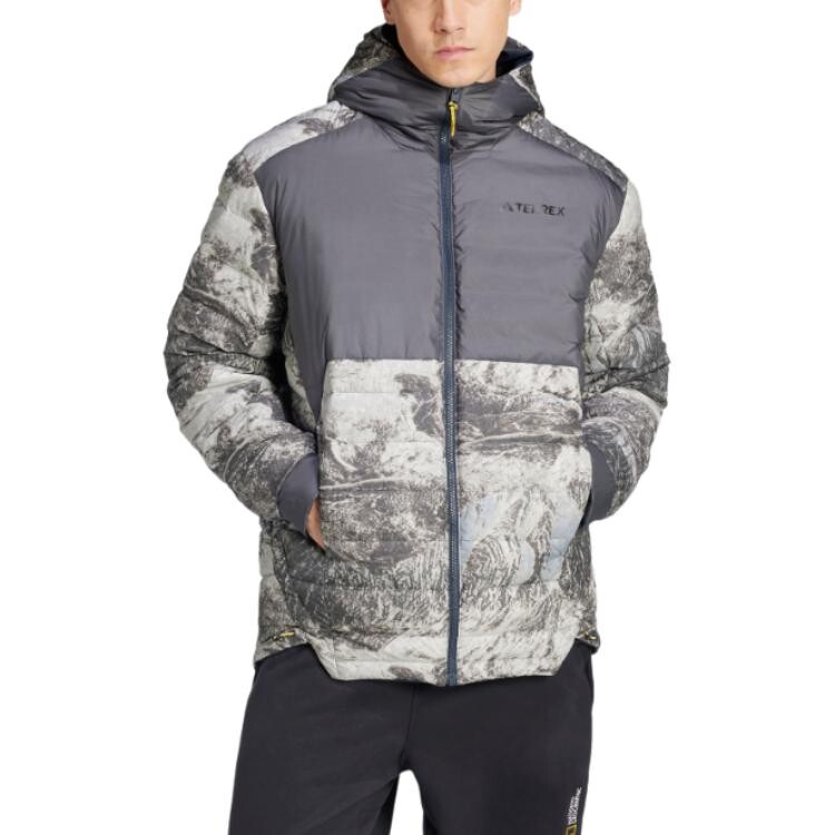 картинка Куртка Adidas Terrex National Geographic Insulated Reversible, темно-серый от магазина Одежда+