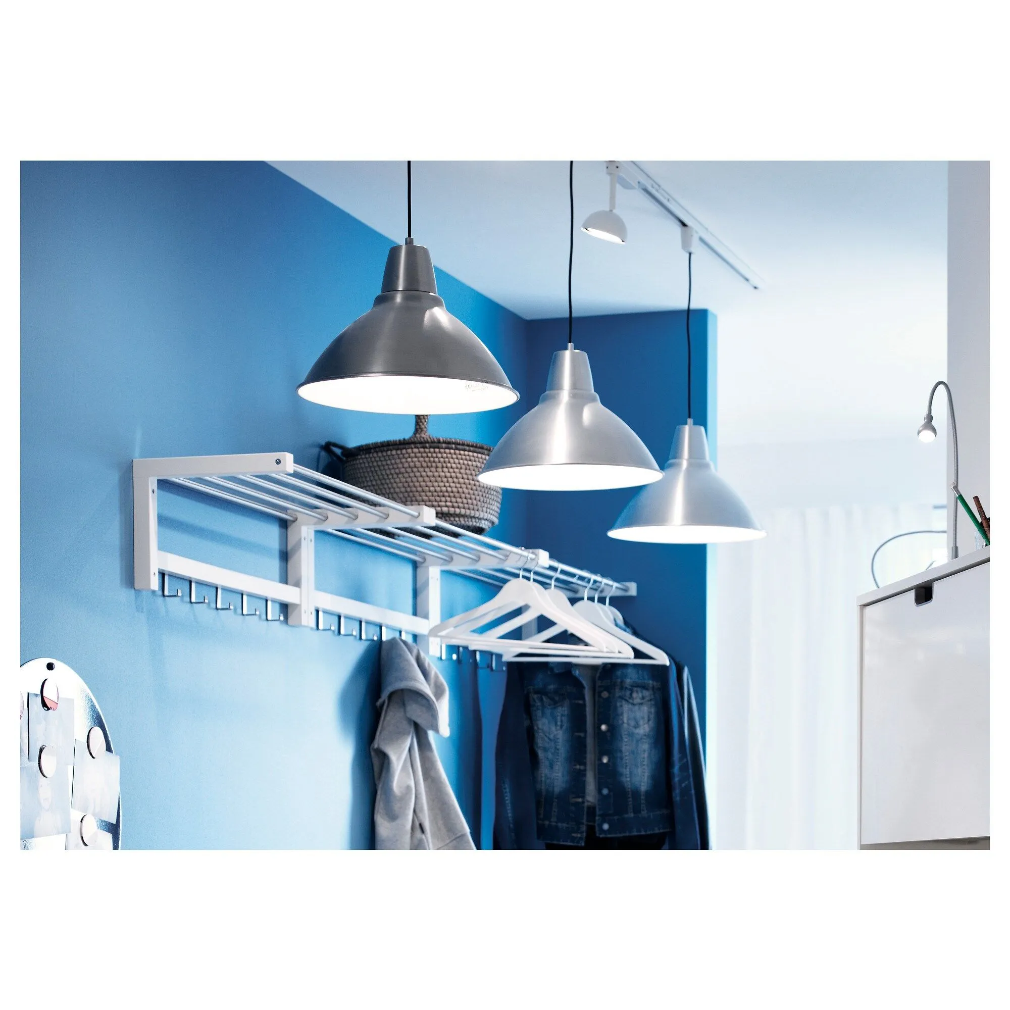 картинка Вешалка с крючками, белая, 79х32 см, TJUSIG IKEA от магазина Одежда+