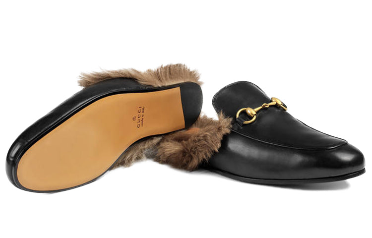 картинка Сандалии Gucci Princetown Series Wool Slipper Black 397647-DKHH0-1063 от магазина Одежда+