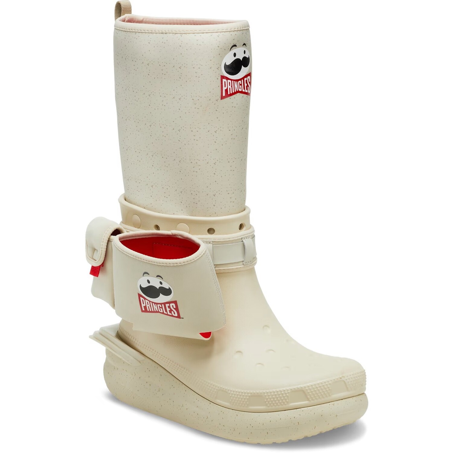картинка Сапоги женские Crocs Classic x Pringles водонепроницаемые, кремовый от магазина Одежда+