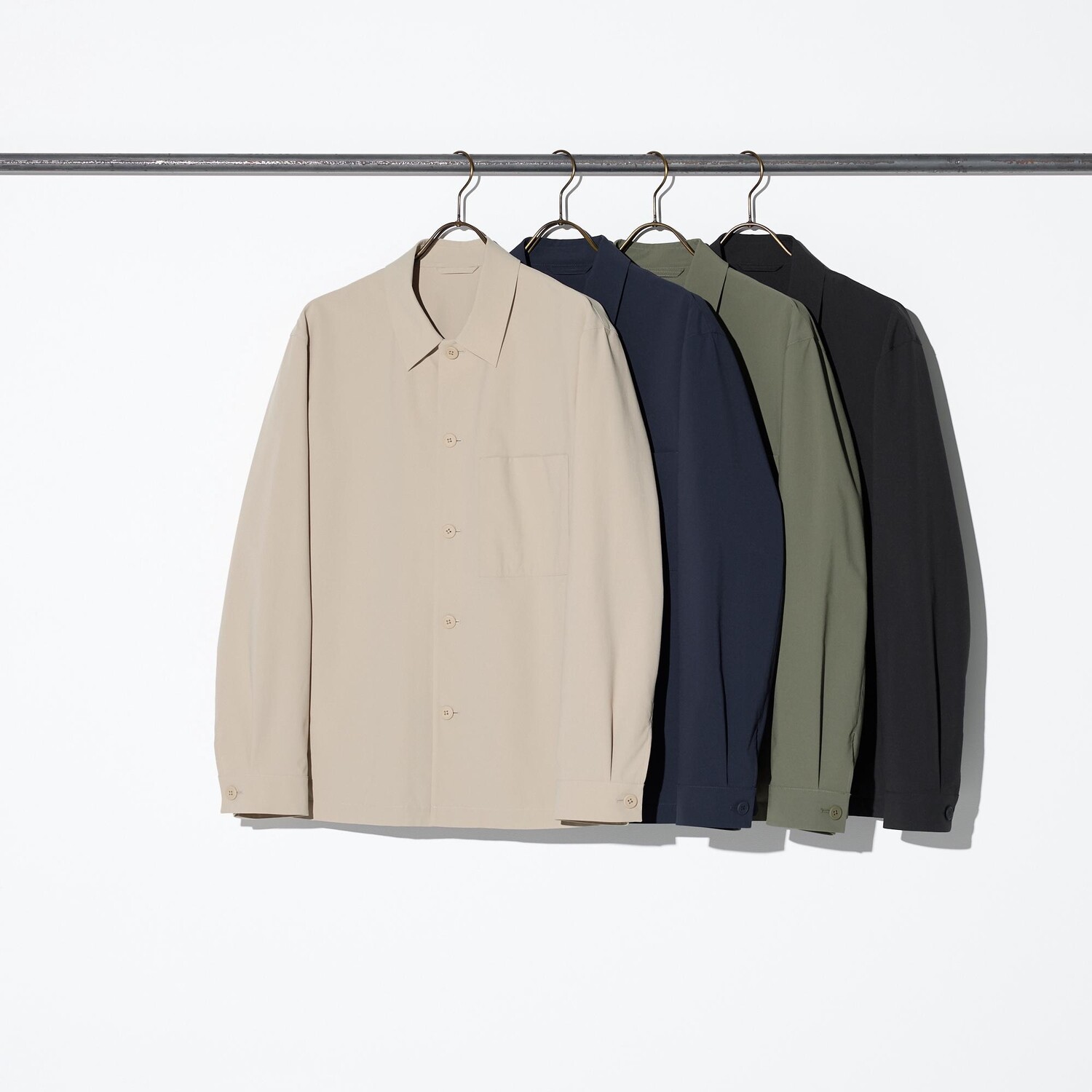 картинка Куртка-рубашка Uniqlo с карманом на груди, 09 черный от магазина Одежда+